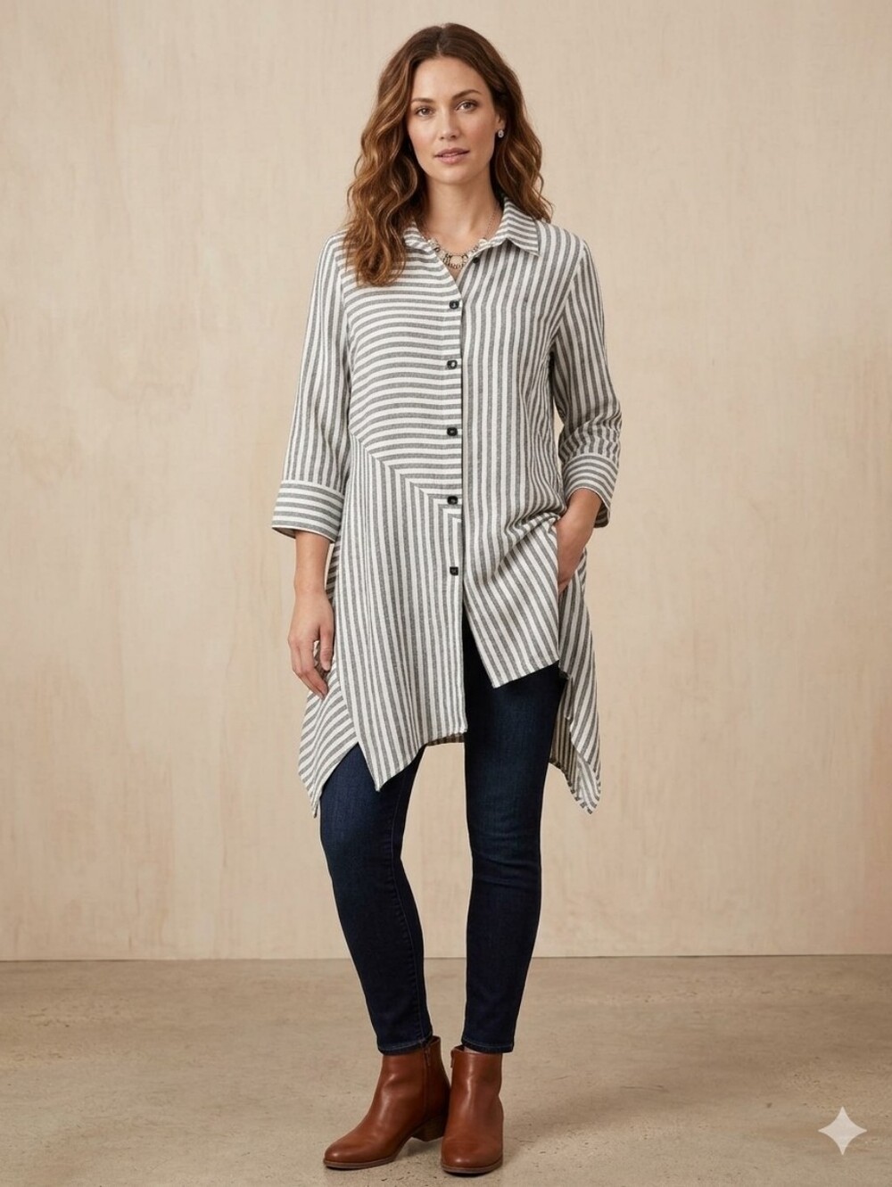 Soft Surroundings Standout Striped Tunic M
